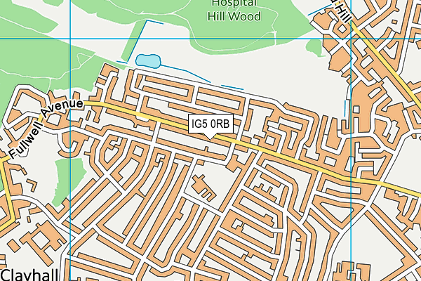 IG5 0RB map - OS VectorMap District (Ordnance Survey)