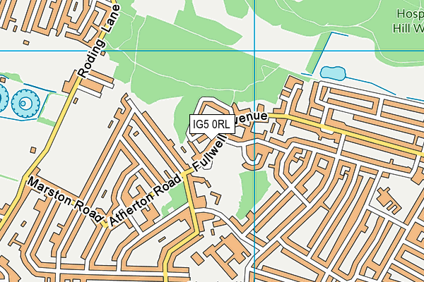 IG5 0RL map - OS VectorMap District (Ordnance Survey)