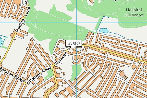IG5 0RR map - OS VectorMap District (Ordnance Survey)