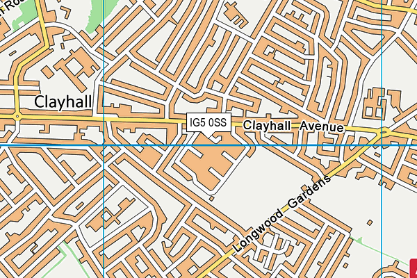 IG5 0SS map - OS VectorMap District (Ordnance Survey)