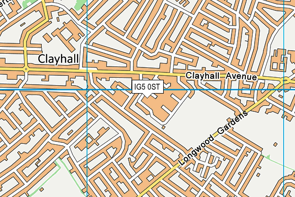 IG5 0ST map - OS VectorMap District (Ordnance Survey)