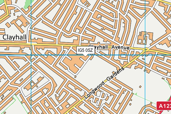 IG5 0SZ map - OS VectorMap District (Ordnance Survey)