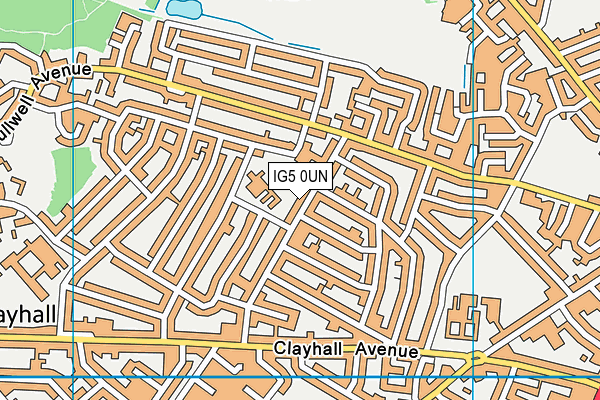 IG5 0UN map - OS VectorMap District (Ordnance Survey)