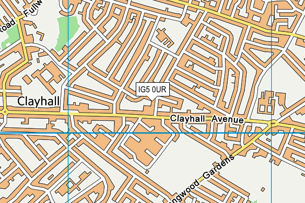 IG5 0UR map - OS VectorMap District (Ordnance Survey)