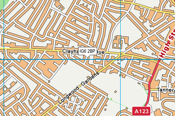 IG6 2BP map - OS VectorMap District (Ordnance Survey)