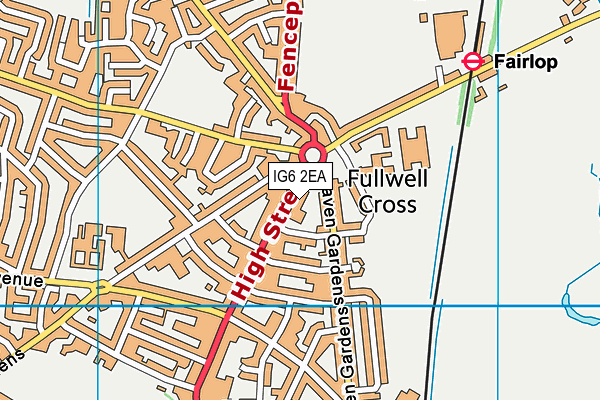 Fullwell Cross Leisure Centre map (IG6 2EA) - OS VectorMap District (Ordnance Survey)