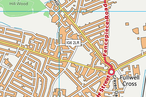 IG6 2LR map - OS VectorMap District (Ordnance Survey)