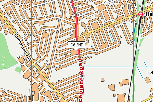 IG6 2ND map - OS VectorMap District (Ordnance Survey)