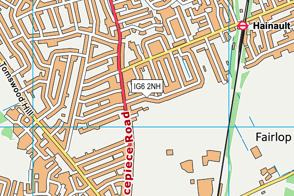 IG6 2NH map - OS VectorMap District (Ordnance Survey)