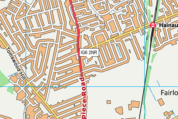 IG6 2NR map - OS VectorMap District (Ordnance Survey)