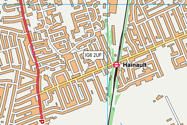 IG6 2UF map - OS VectorMap District (Ordnance Survey)