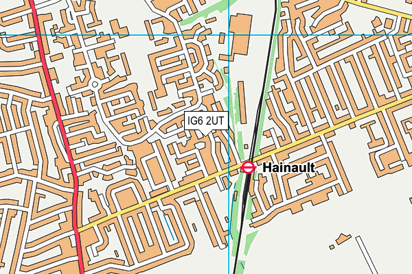 Hainault Baptist Church Hall (Closed) map (IG6 2UT) - OS VectorMap District (Ordnance Survey)