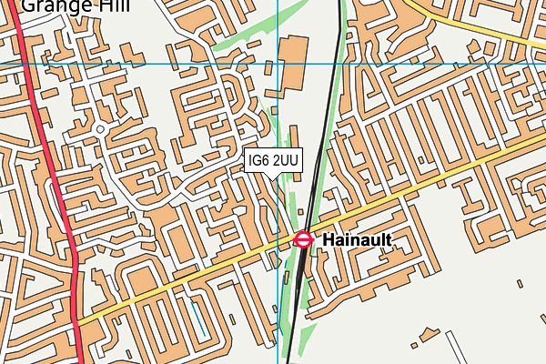 IG6 2UU map - OS VectorMap District (Ordnance Survey)