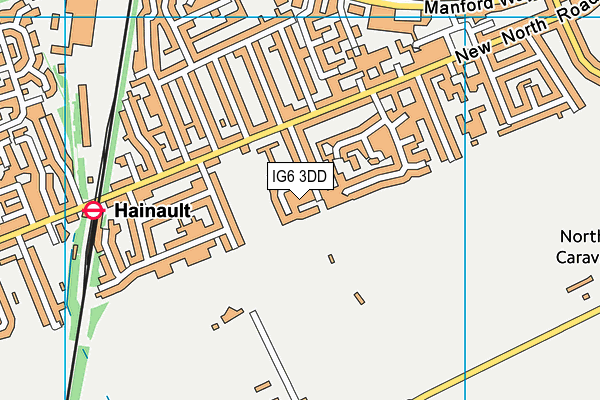 IG6 3DD map - OS VectorMap District (Ordnance Survey)