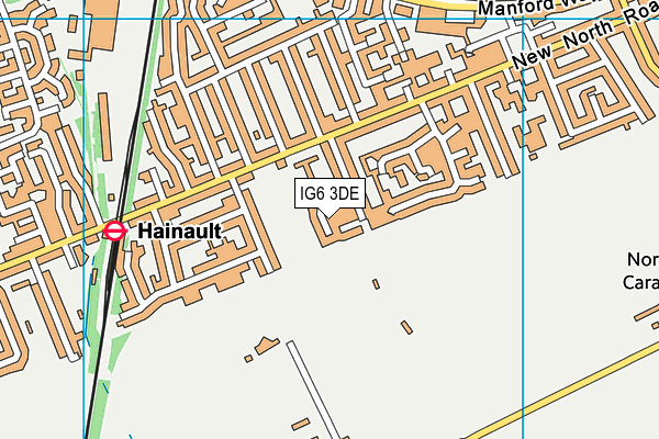 IG6 3DE map - OS VectorMap District (Ordnance Survey)