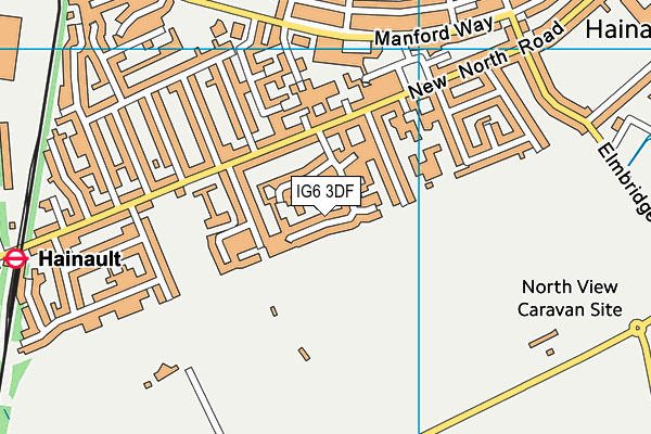 Hainault Recreation Ground map (IG6 3DF) - OS VectorMap District (Ordnance Survey)