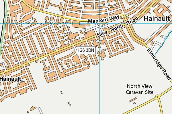 IG6 3DN map - OS VectorMap District (Ordnance Survey)