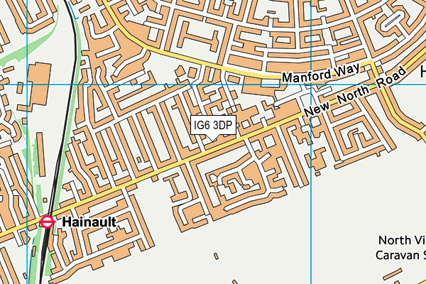 IG6 3DP map - OS VectorMap District (Ordnance Survey)