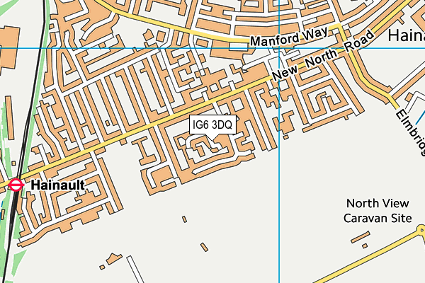 IG6 3DQ map - OS VectorMap District (Ordnance Survey)