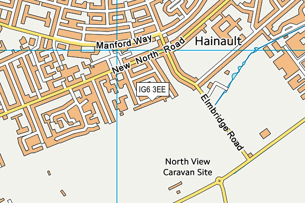 IG6 3EE map - OS VectorMap District (Ordnance Survey)