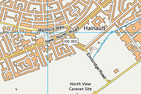 IG6 3EG map - OS VectorMap District (Ordnance Survey)