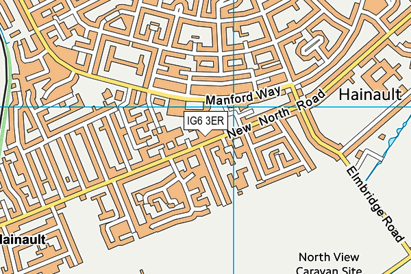 IG6 3ER map - OS VectorMap District (Ordnance Survey)