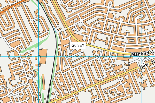 IG6 3EY map - OS VectorMap District (Ordnance Survey)