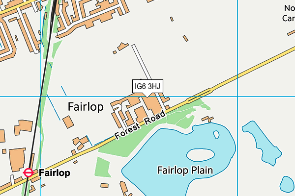 Powerleague (Fairlop Oaks) map (IG6 3HJ) - OS VectorMap District (Ordnance Survey)