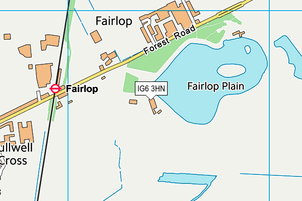 Fairlop Waters Golf Course (Closed) map (IG6 3HN) - OS VectorMap District (Ordnance Survey)