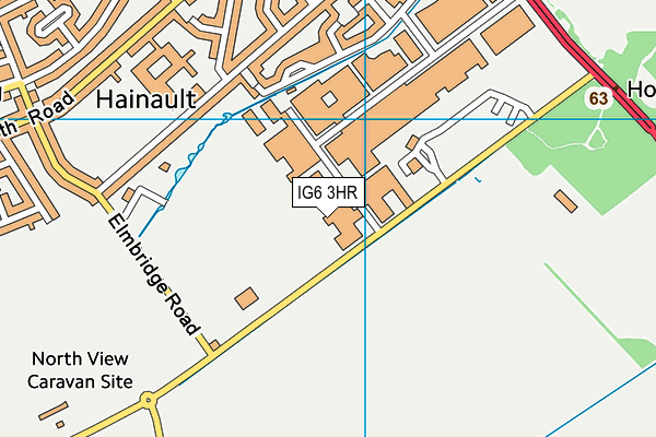 IG6 3HR map - OS VectorMap District (Ordnance Survey)