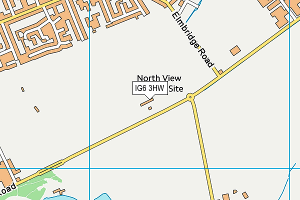 IG6 3HW map - OS VectorMap District (Ordnance Survey)