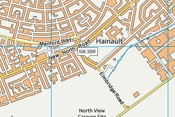 IG6 3SW map - OS VectorMap District (Ordnance Survey)