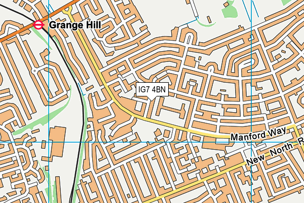 IG7 4BN map - OS VectorMap District (Ordnance Survey)