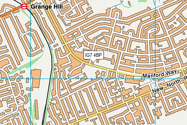 IG7 4BP map - OS VectorMap District (Ordnance Survey)
