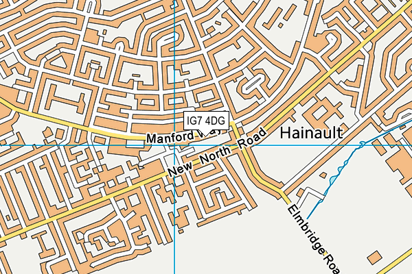 IG7 4DG map - OS VectorMap District (Ordnance Survey)