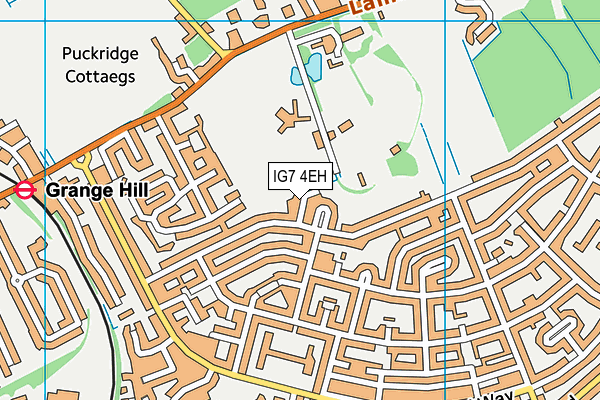 IG7 4EH map - OS VectorMap District (Ordnance Survey)