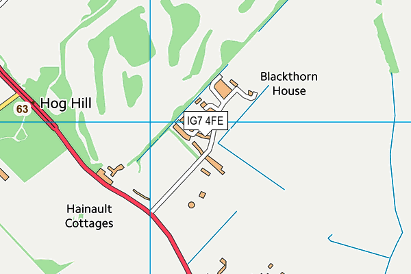 IG7 4FE map - OS VectorMap District (Ordnance Survey)