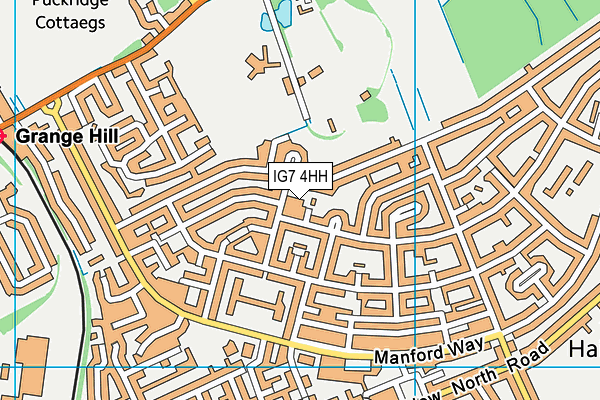 IG7 4HH map - OS VectorMap District (Ordnance Survey)