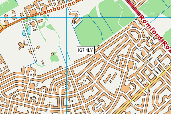 IG7 4LY map - OS VectorMap District (Ordnance Survey)