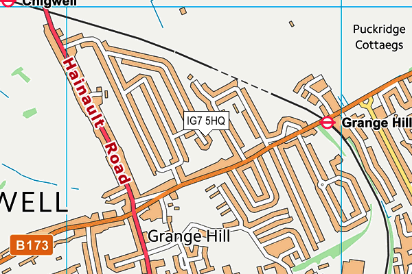 IG7 5HQ map - OS VectorMap District (Ordnance Survey)