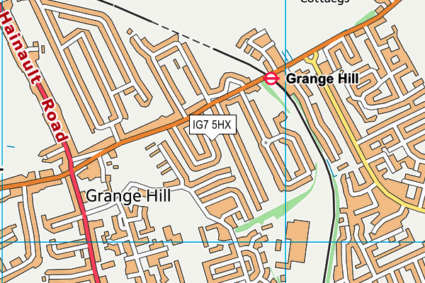 IG7 5HX map - OS VectorMap District (Ordnance Survey)