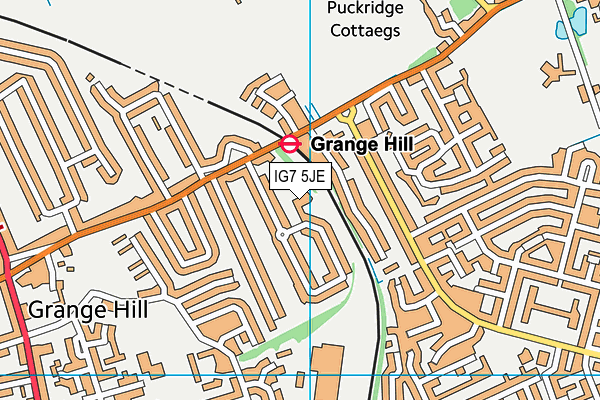 IG7 5JE map - OS VectorMap District (Ordnance Survey)