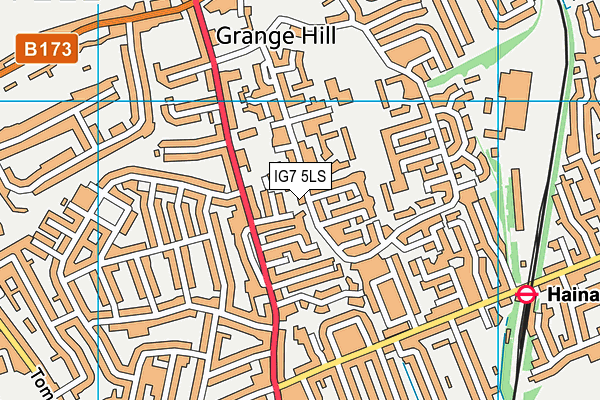 IG7 5LS map - OS VectorMap District (Ordnance Survey)