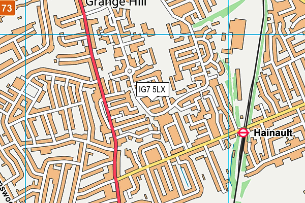 IG7 5LX map - OS VectorMap District (Ordnance Survey)