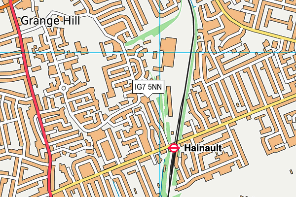 IG7 5NN map - OS VectorMap District (Ordnance Survey)