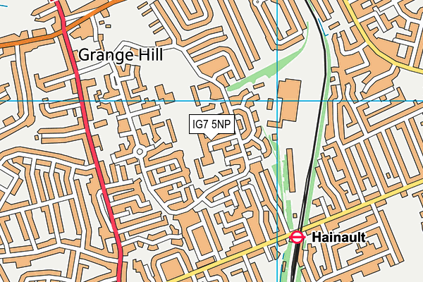 IG7 5NP map - OS VectorMap District (Ordnance Survey)