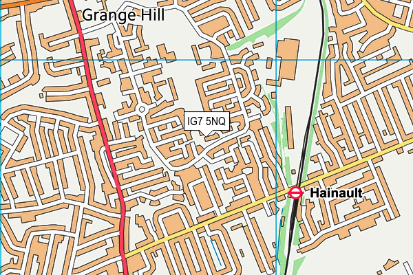 IG7 5NQ map - OS VectorMap District (Ordnance Survey)