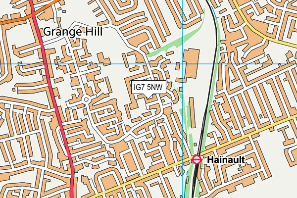IG7 5NW map - OS VectorMap District (Ordnance Survey)