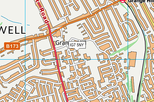 IG7 5NY map - OS VectorMap District (Ordnance Survey)