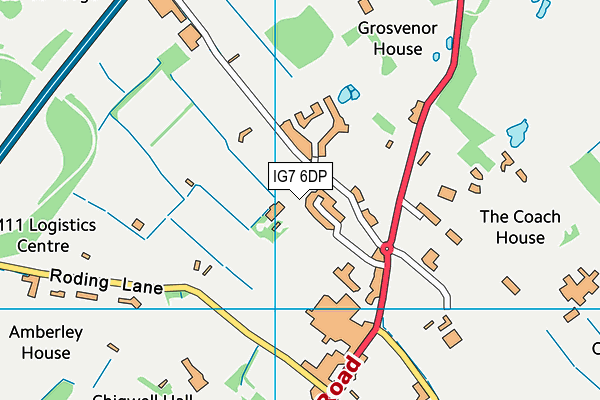 IG7 6DP map - OS VectorMap District (Ordnance Survey)